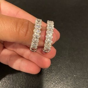 Retired Judith Ripka Diamonique Hoop Earrings